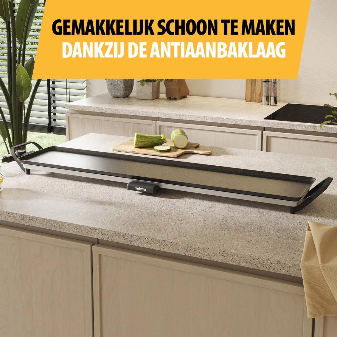 Tristar BP-2670 Tafelgrill XXL 1800W - 100x23cm - Zwart - afbeelding 5 van 6
