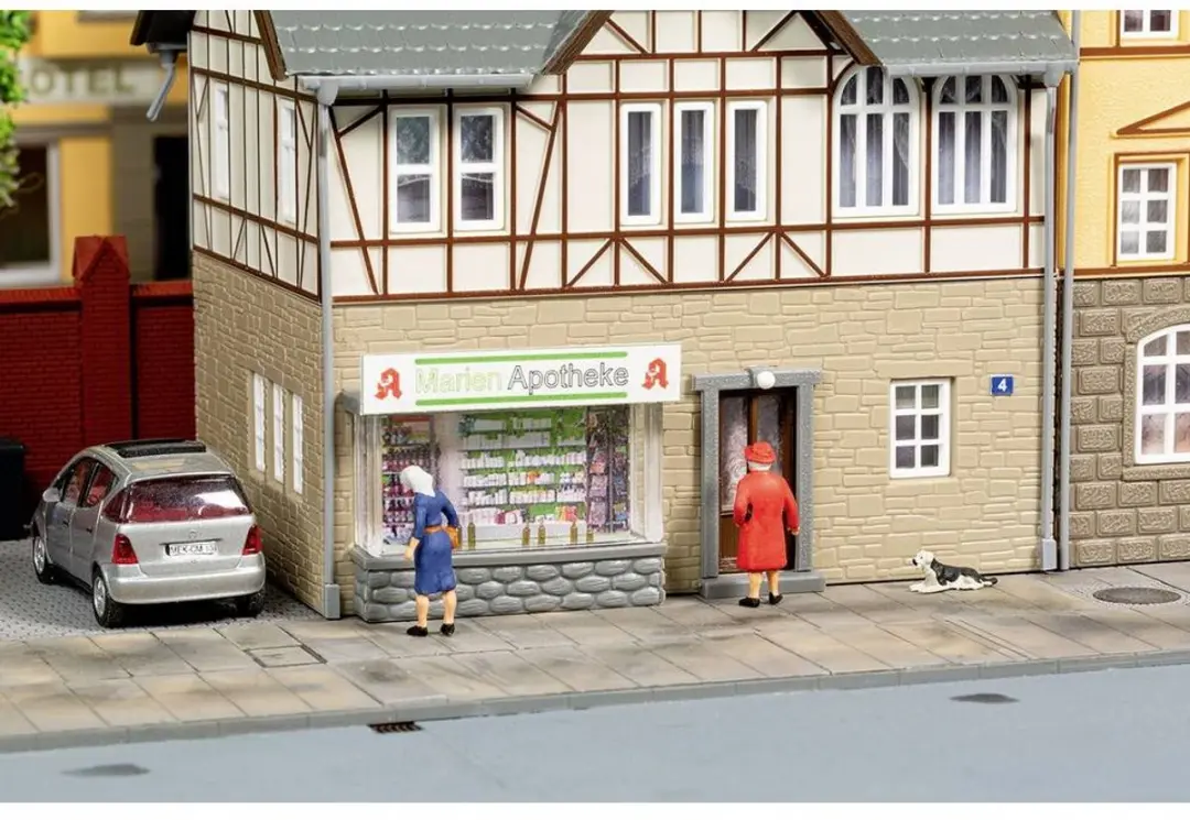 Auhagen 12354 Woonhuizen Bahnhofstraße 2/4 - Schaal H0 - afbeelding 3 van 5