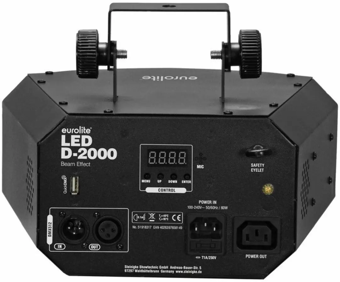 Eurolite LED D-2000 Beam Effect Discolamp - 5x 10W - afbeelding 2 van 4