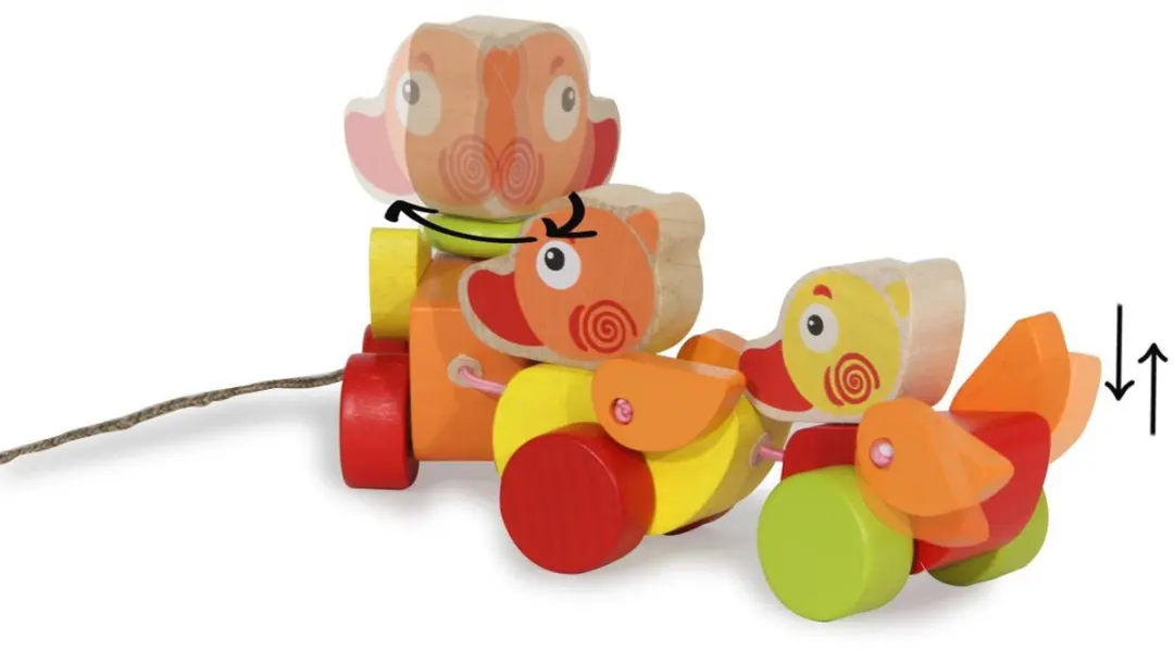 Jamara Houten Walk-a-long Eendjes - Meerkleurig - afbeelding 6 van 6