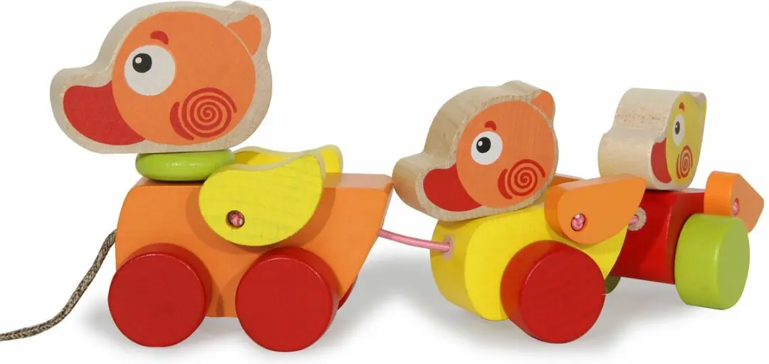 Jamara Houten Walk-a-long Eendjes - Meerkleurig - afbeelding 3 van 6