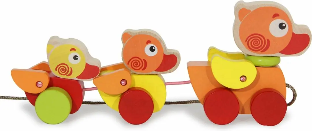 Jamara Houten Walk-a-long Eendjes - Meerkleurig - afbeelding 2 van 6