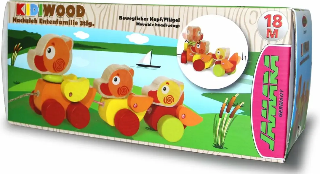 Jamara Houten Walk-a-long Eendjes - Meerkleurig - afbeelding 5 van 6