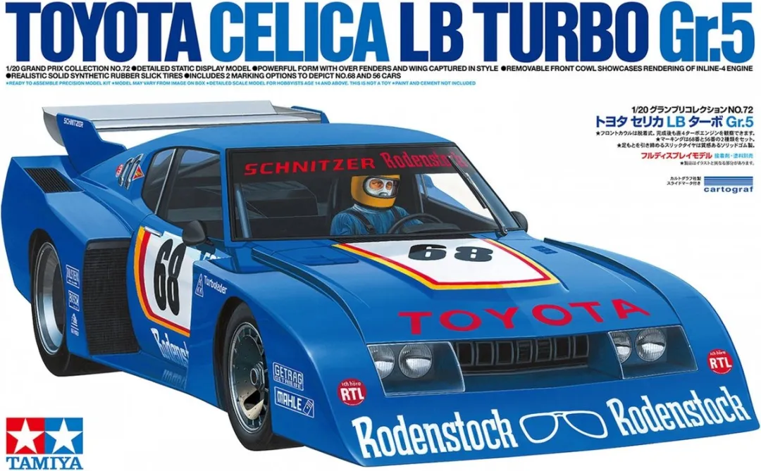 Tamiya 20072 Toyota Celica LB Turbo Gr.5 Modelbouwpakket