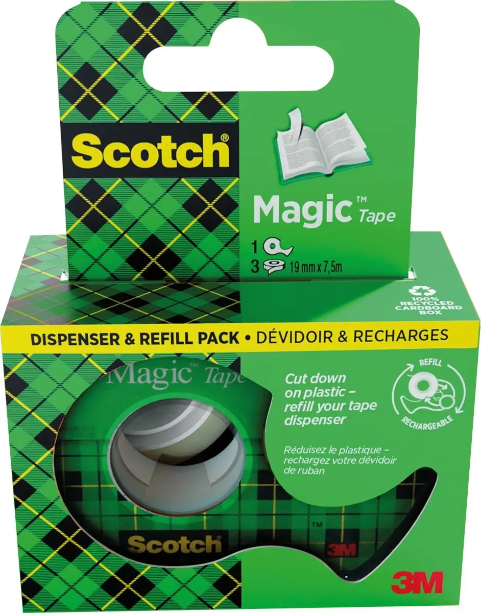 Scotch Magic Tape plakband ft 19 mm x 7