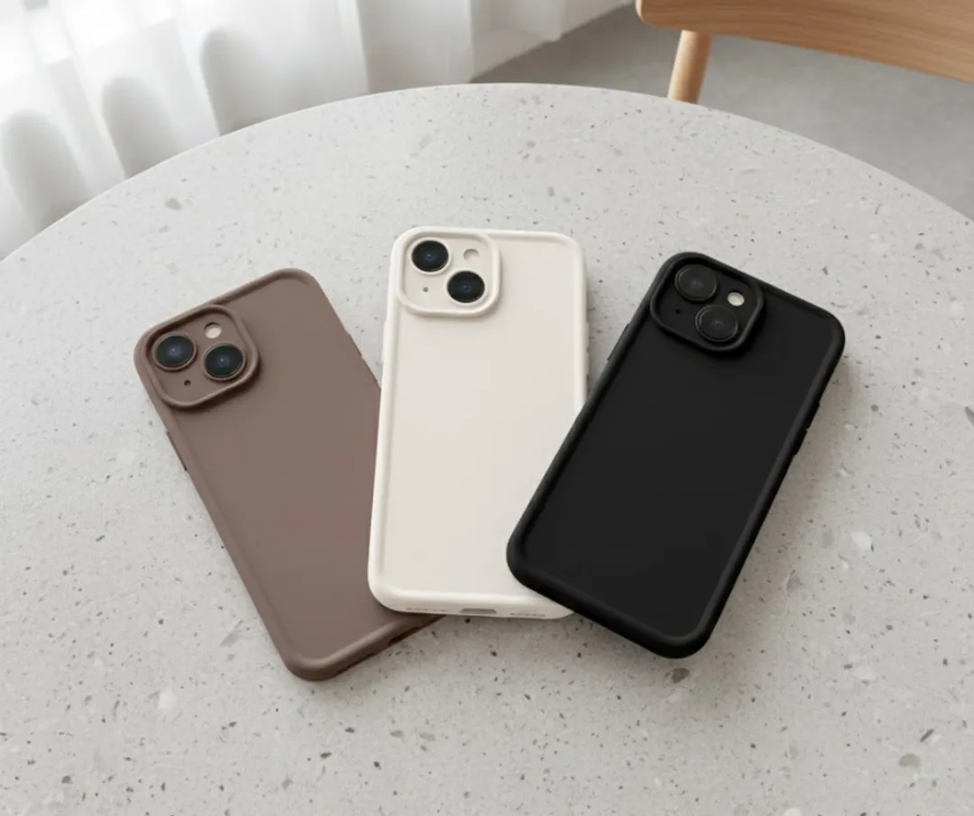 NUVEX iPhone 14 Hoesje 3 Stuks - Zwart/Beige/Bruin