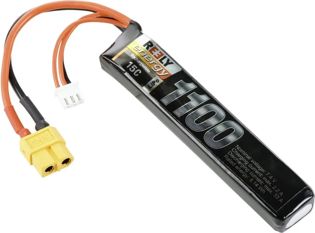 Reely LiPo accupack 7.4V 1100mAh 2S 15C XT60