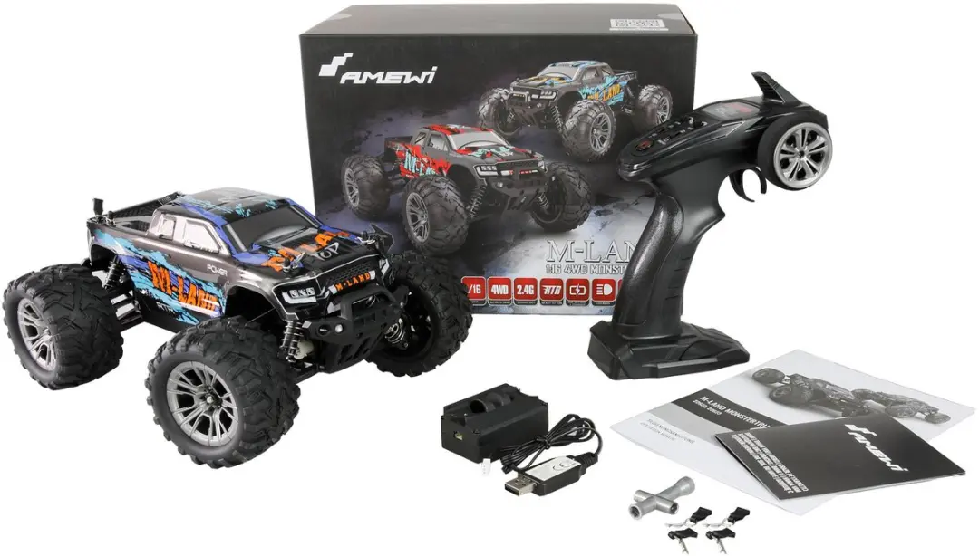 Amewi M-Land 22623 RC Monstertruck 1:16 - Blauw - afbeelding 6 van 6