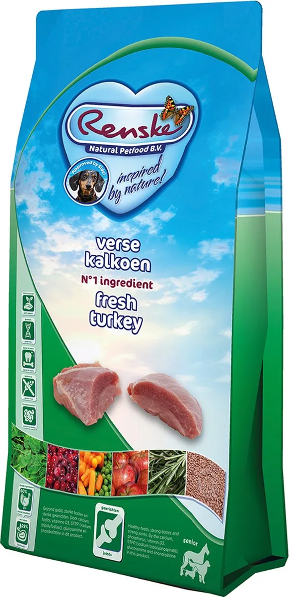 Renske Senior Kalkoen Hondenvoer Graanvrij 2kg