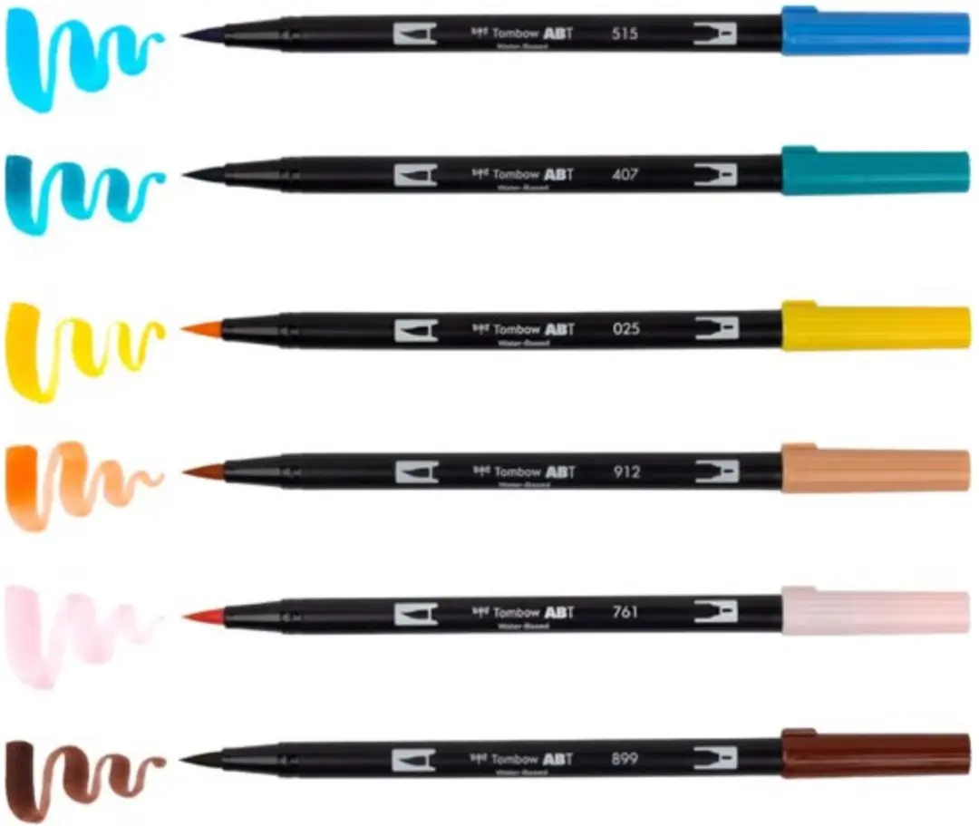 Tombow ABT Dual Brush Pen Manga Vogel Set