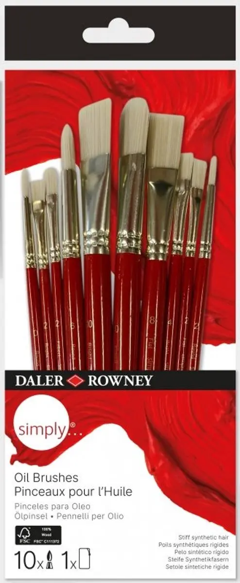 Daler Rowney Set Synthetische Penselen Olieverf