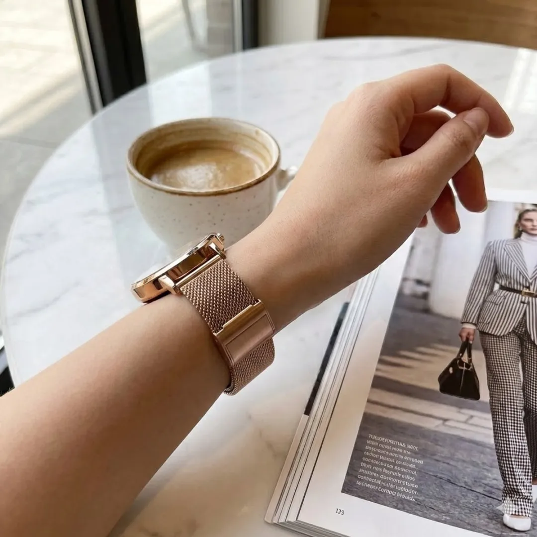 NUVEX Milanese Horlogeband 14mm - Roos Goud - One Size