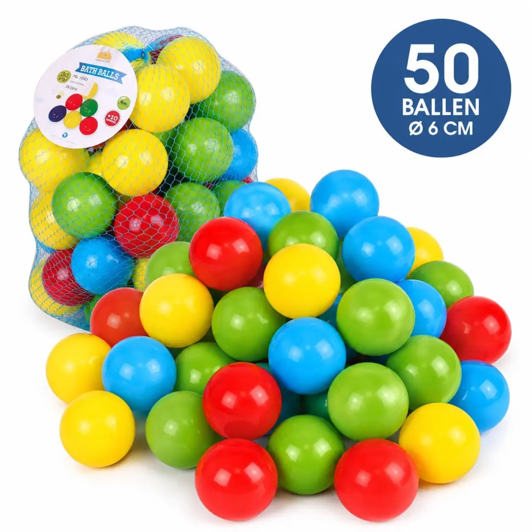Paradiso toys Ballenbakballen 50 stuks 6 cm
