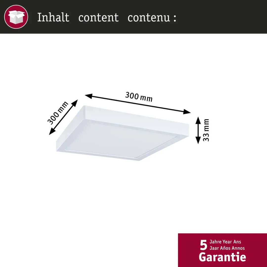 Paulmann LED-paneel Abia 2 White Select 14W 900lm - Hoekig 300x300mm Wit