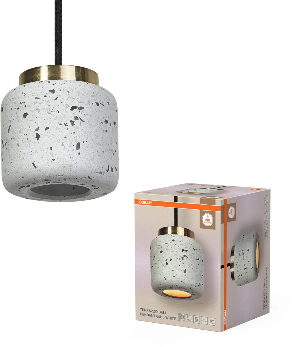 Osram Decor Terrazzo Hanglamp GU10 - Wit - Ø100mm