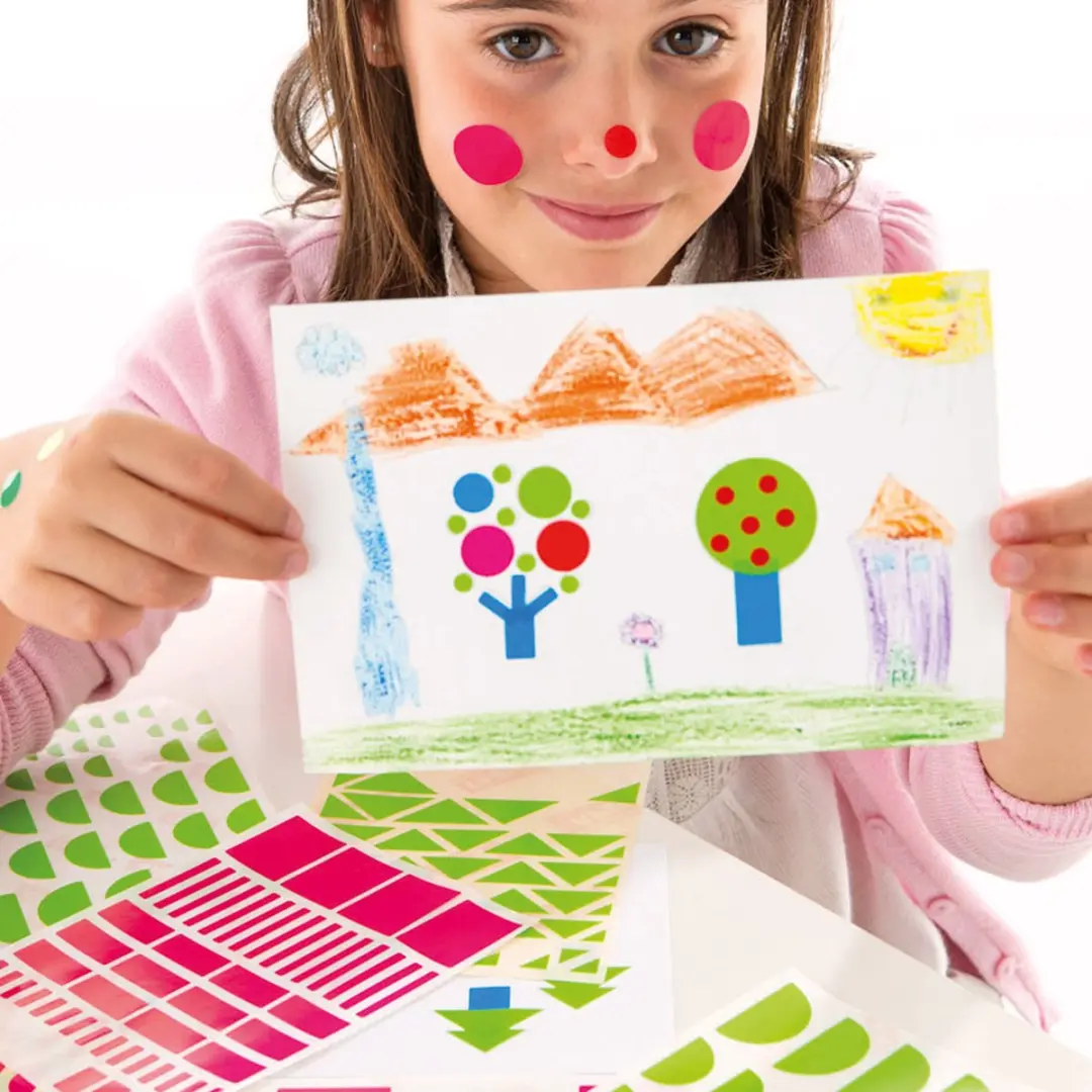 Apli Kindersticker Creatief Rond - 1770 stuks - Rood - afbeelding 4 van 4