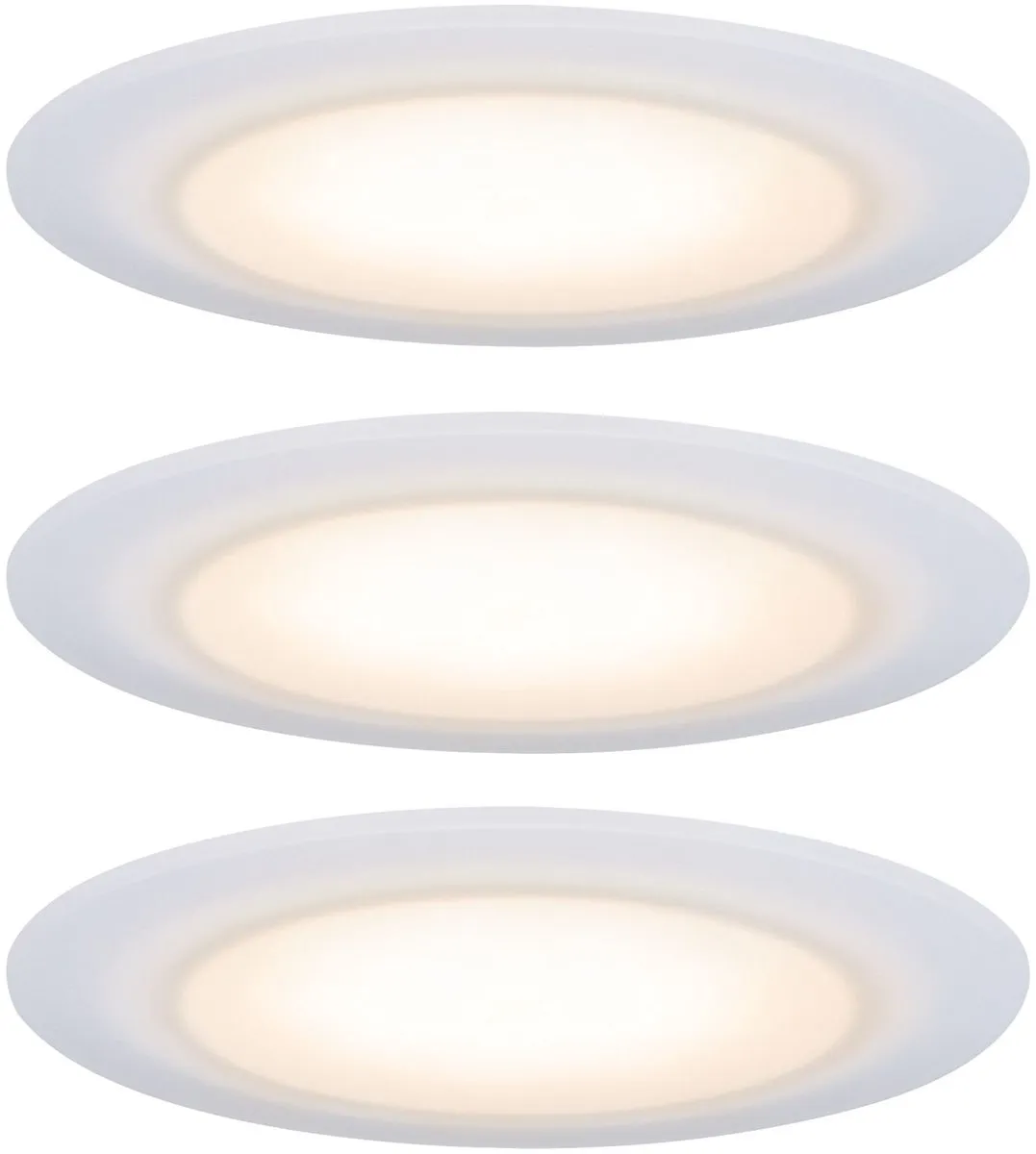 Paulmann Suon Basisset LED-inbouwlamp 3x5W 450lm IP44 - 90mm - Dim to Warm - Wit