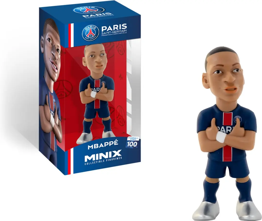 Minix Football Stars PSG Kylian Mbappé 007 Figuur 12cm - afbeelding 6 van 6