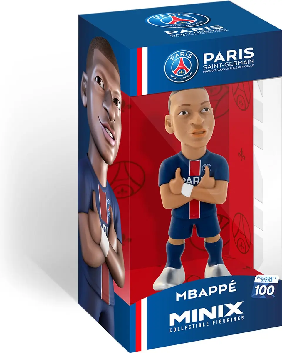 Minix Football Stars PSG Kylian Mbappé 007 Figuur 12cm - afbeelding 3 van 6