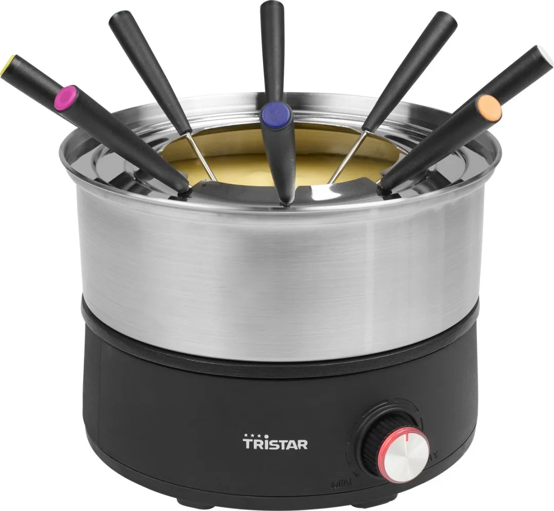 Tristar FO-1110 Elektrisch Fondue-Set 1200W - 1,5L - 8 Personen - Zwart