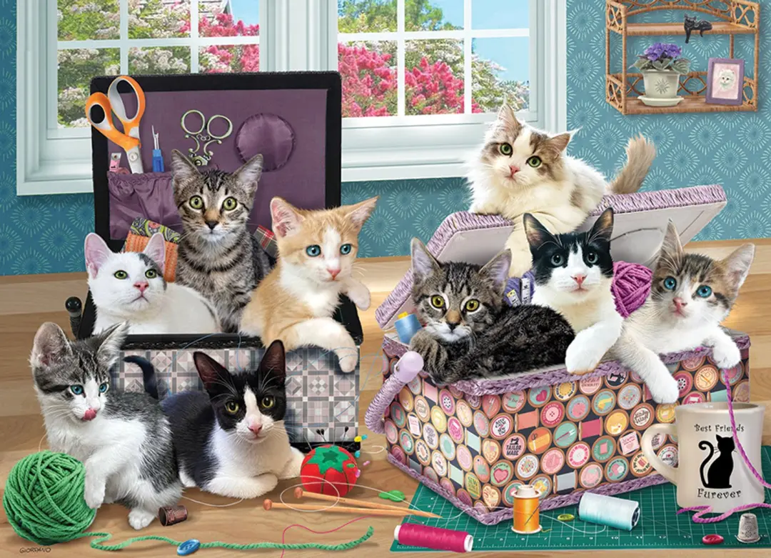 Cobble Hill Crafty Kittens Legpuzzel