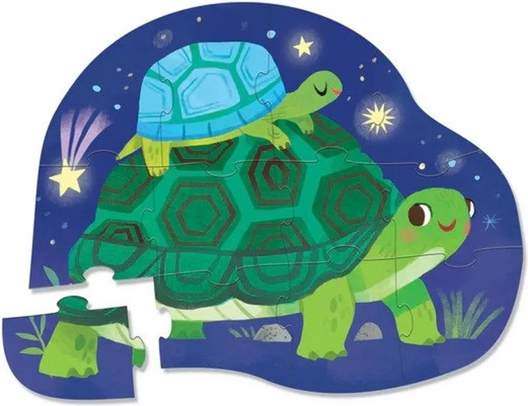 Crocodile Creek Schildpadjes Mini Puzzel - 12 Stuks - Multicolor