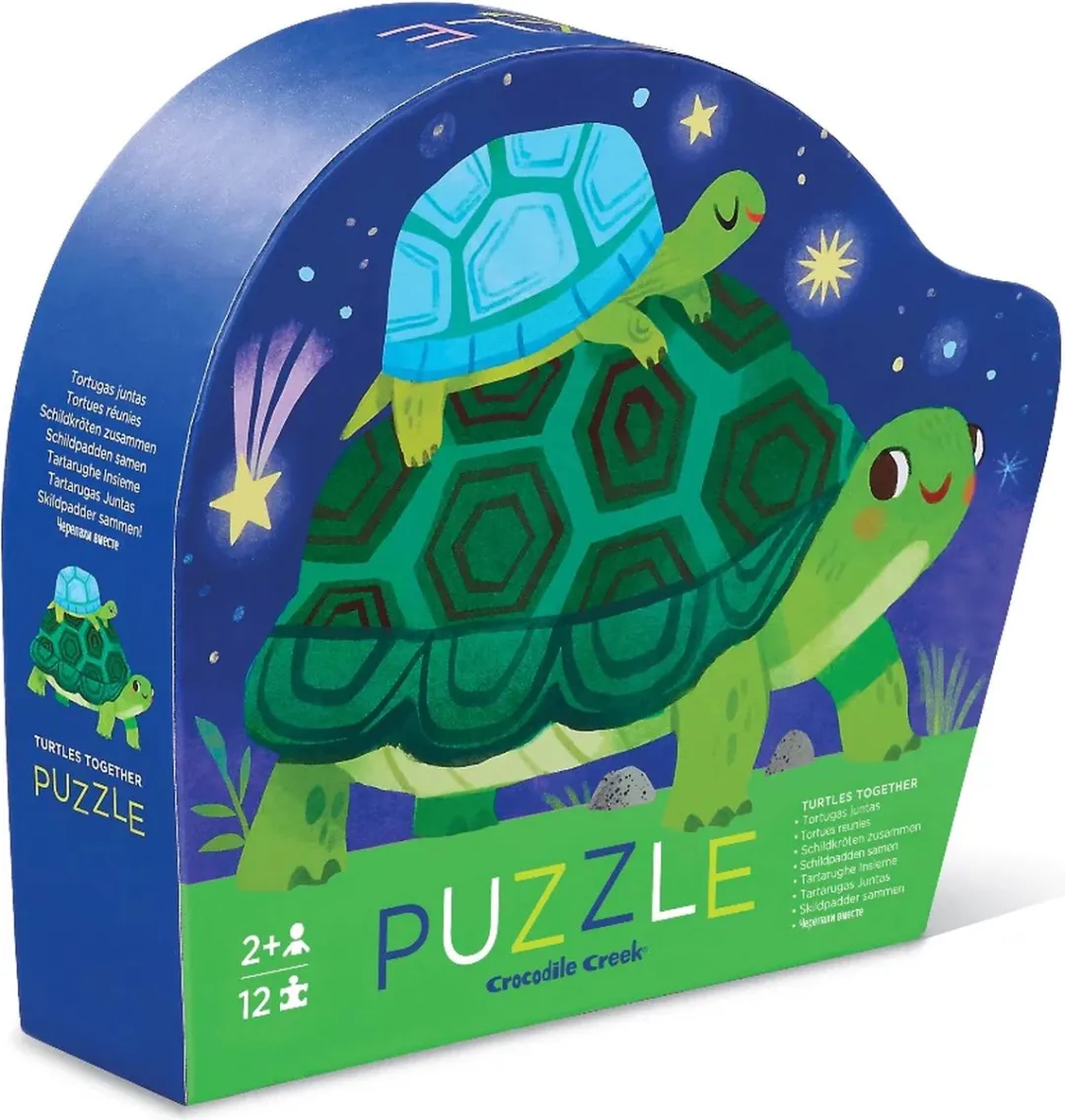 Crocodile Creek Schildpadjes Mini Puzzel - 12 Stuks - Multicolor