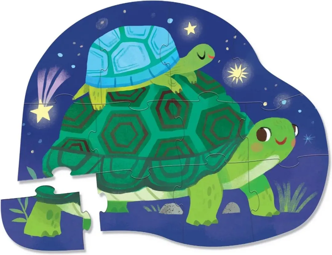 Crocodile Creek Schildpadjes Mini Puzzel - 12 Stuks - Multicolor