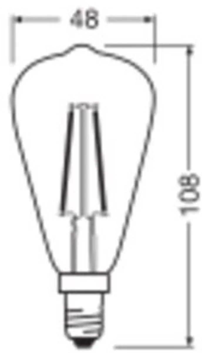 Osram Vintage 1906 LED E14 2.8W 250lm - Zeer Warm Wit 2200K