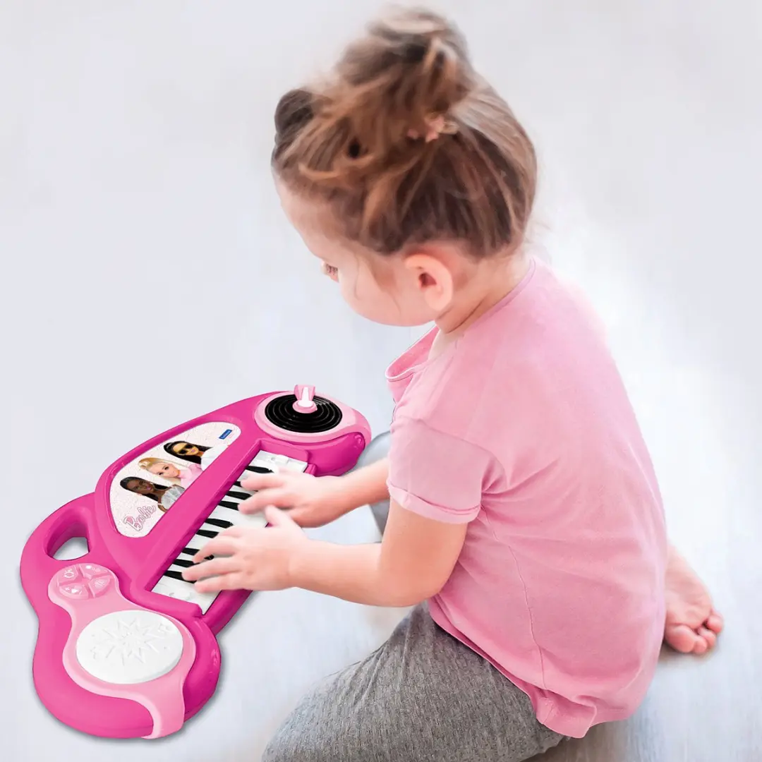 Barbie fun Electronic Piano Keyboard met verlichting en microfoon