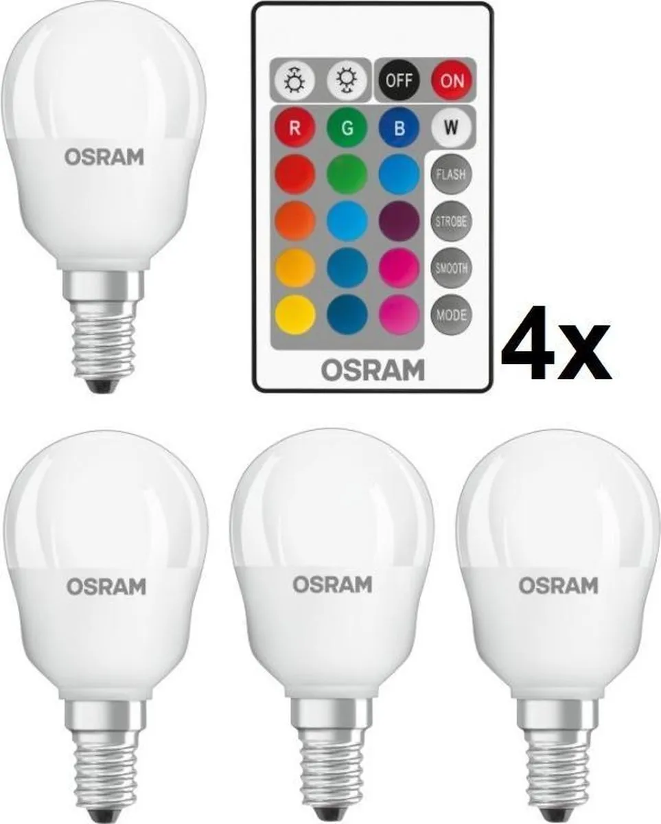 Osram LED Kogellamp E14 4.2W RGBW