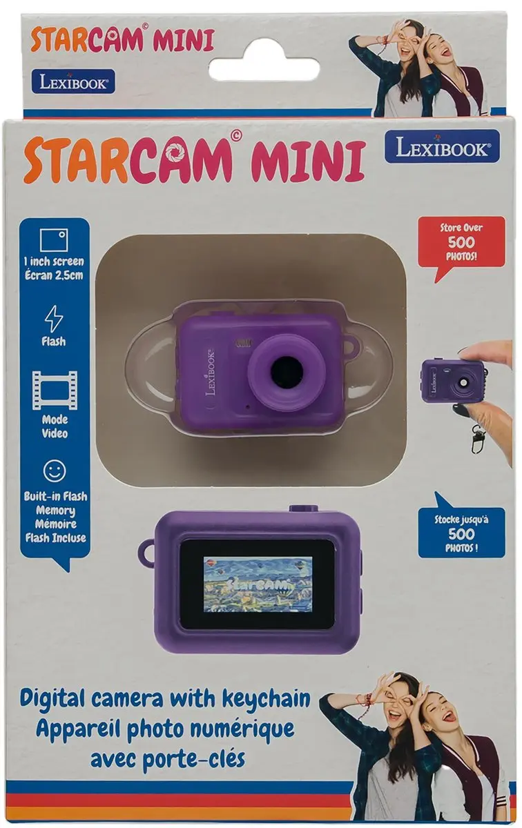 Lexibook Miniatuur Digitale Camera Sleutelhanger - Lichtroze - afbeelding 6 van 6