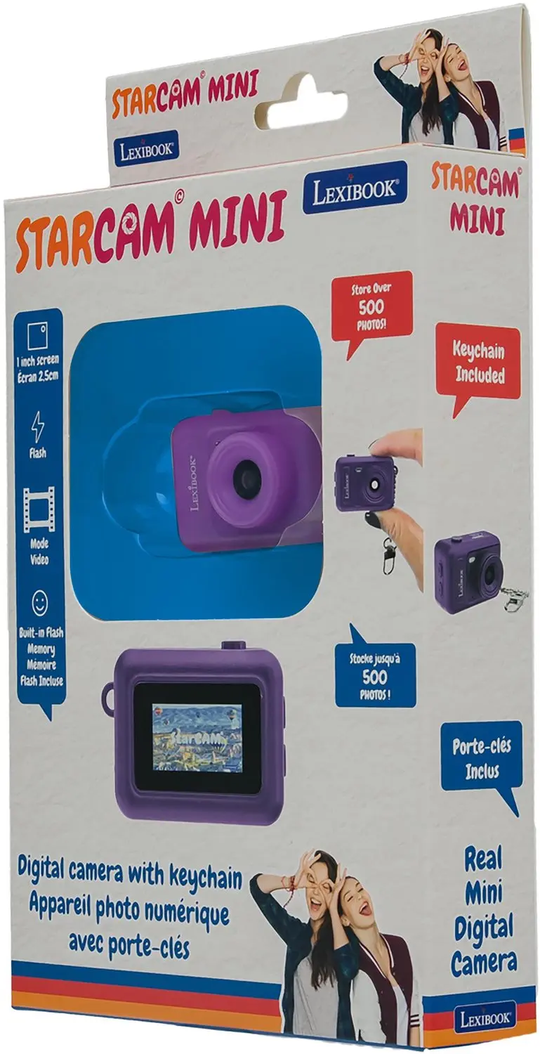 Lexibook Miniatuur Digitale Camera Sleutelhanger - Lichtroze - afbeelding 4 van 6
