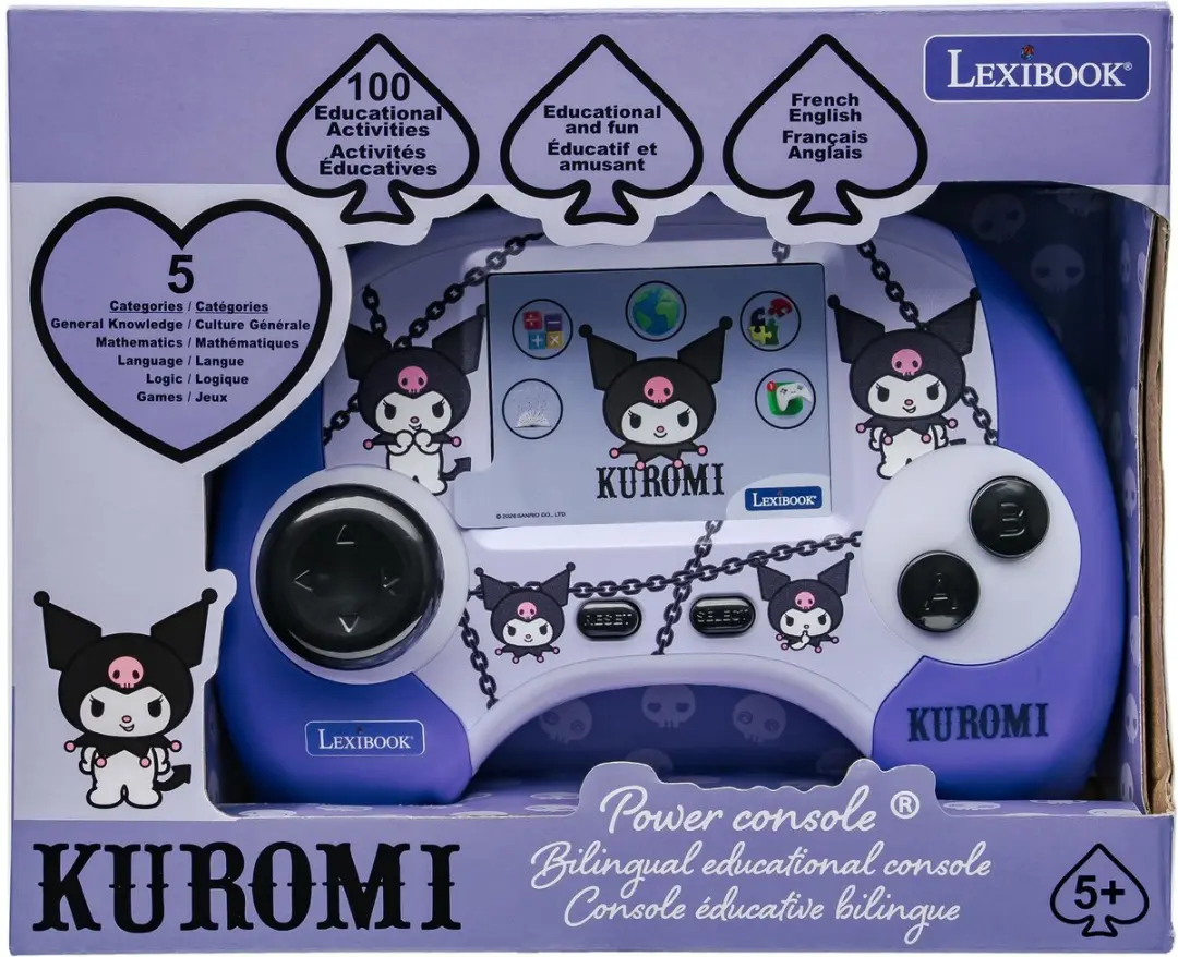 stroom Console® Kuromi educatieve draagbare tweetalige pratende console met 100