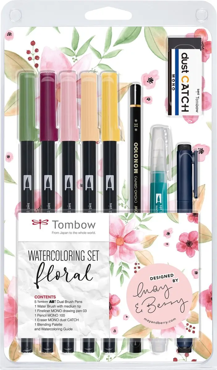 Tombow Watercoloring set floral