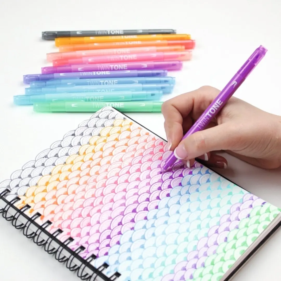 Tombow TwinTone Marker Set Pastel Colours - 12 stuks - afbeelding 5 van 6