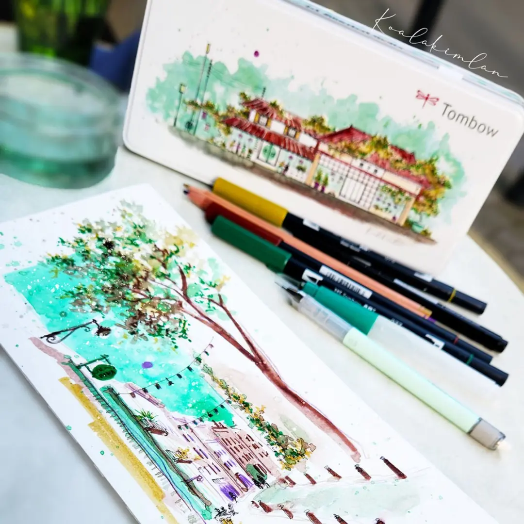 Tombow Urban Sketching Set2 - Brushpennen en Kleurpotloden - afbeelding 4 van 5