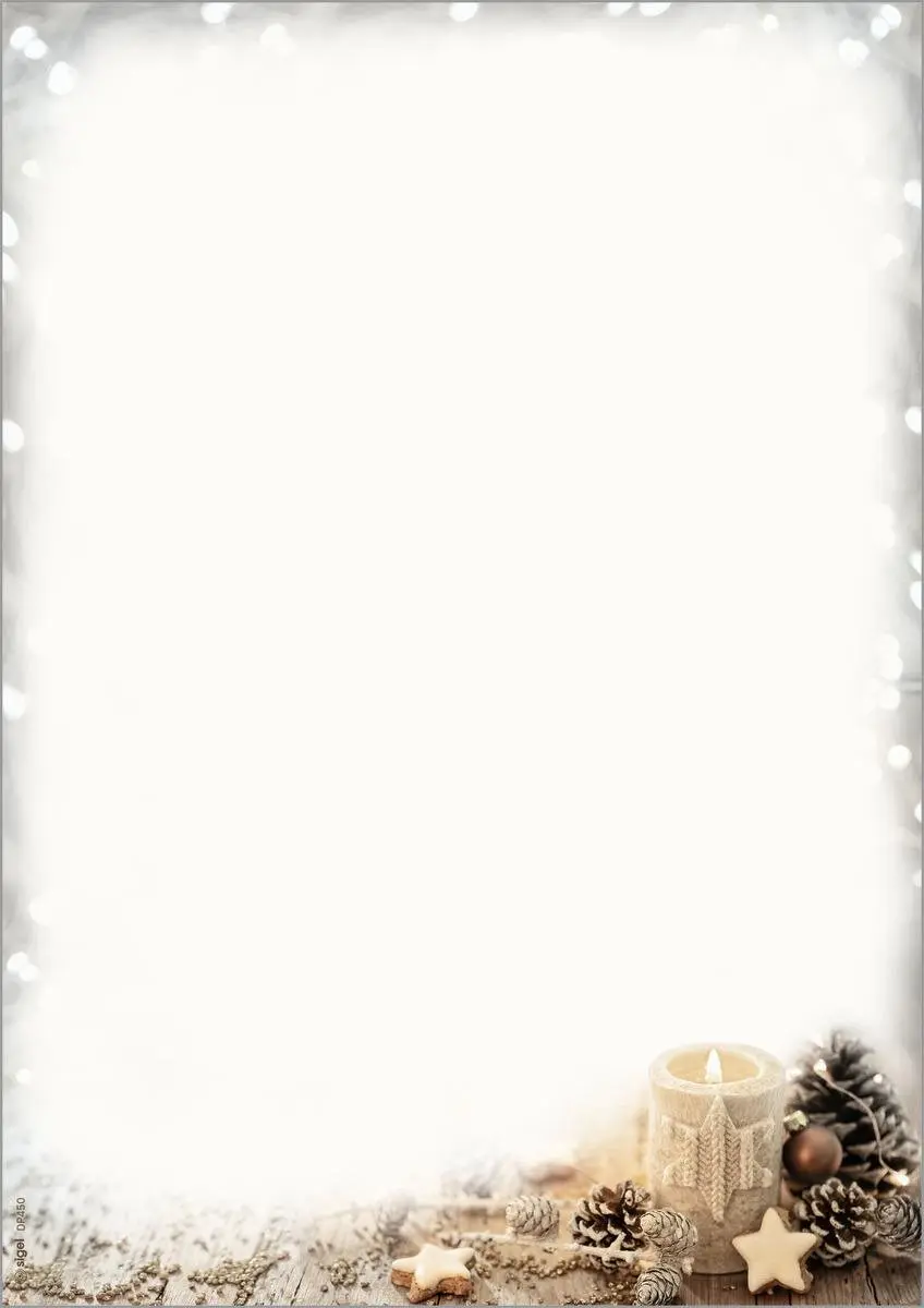 Sigel Kerstmotief Papier Beige Kerstkaars A4