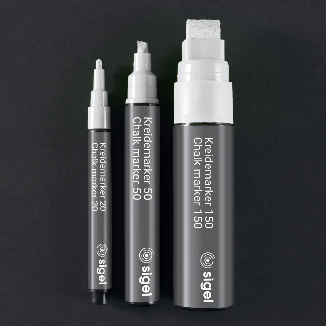Sigel Krijtstift Beitelpunt 5-15mm Wit - afbeelding 4 van 5