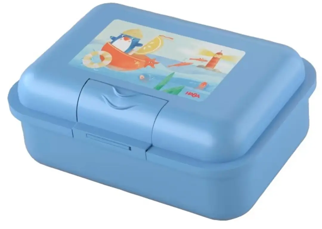 Haba broodtrommel pinguïn BPA-vrij voor kinderen school en reis.