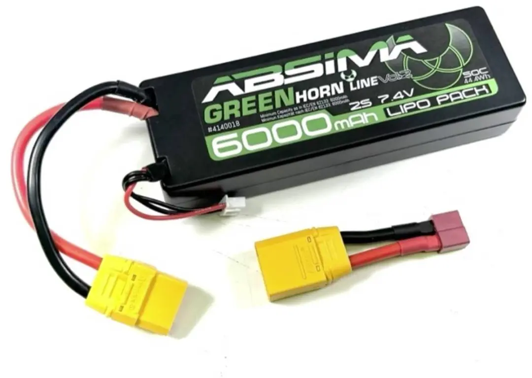 Absima LiPo Accupack 7.4V 6000mAh 2S 50C XT90