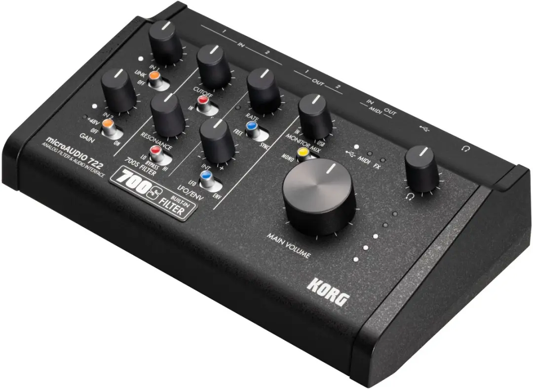 Korg microAUDIO 722 Audio-interface - USB - Zwart - afbeelding 4 van 6