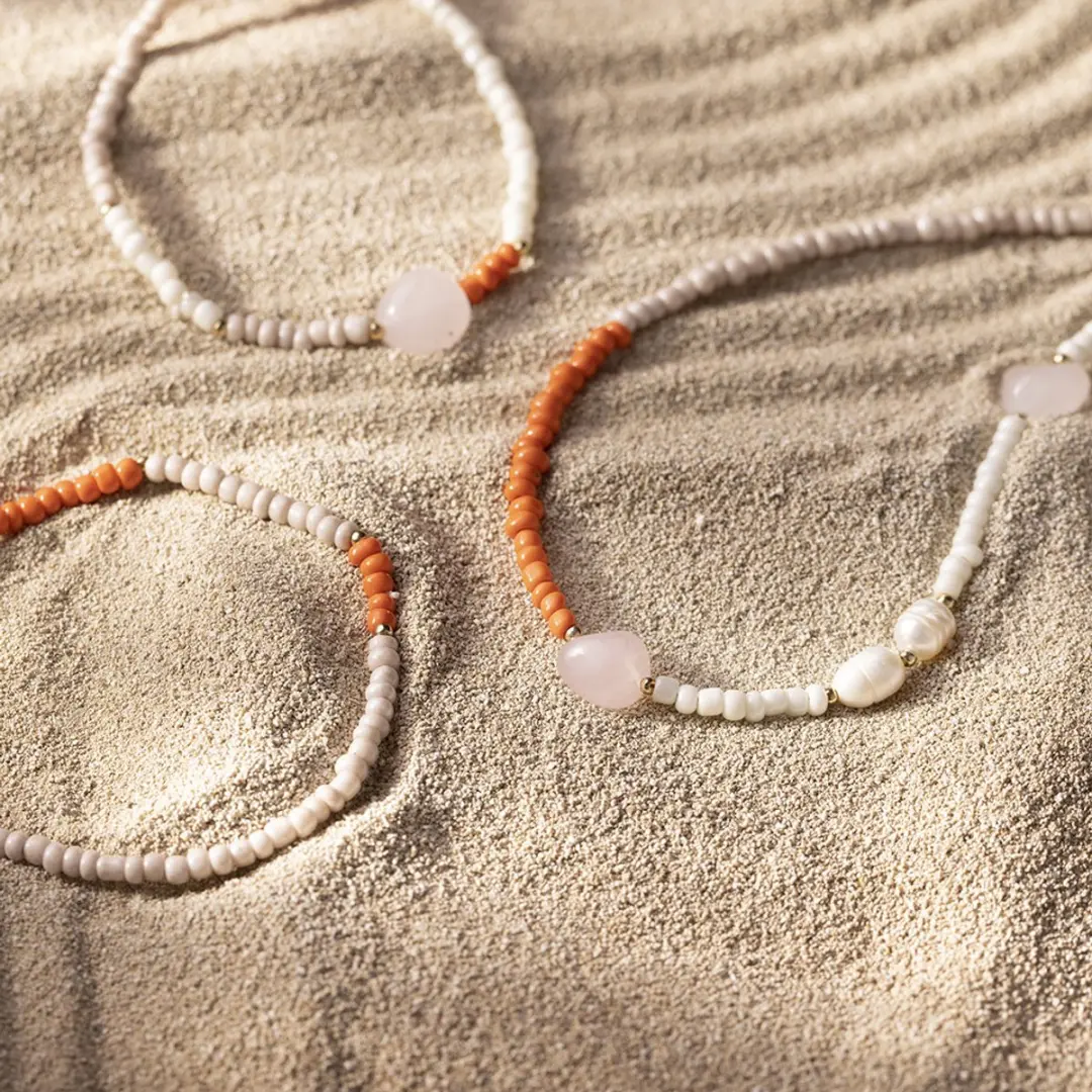 Creativ Company Rozenkwarts Sieraden Knutselset Ketting en Armband - afbeelding 2 van 3