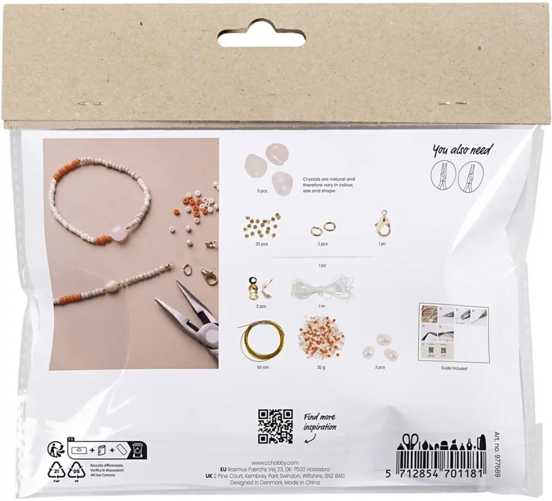 Creativ Company Rozenkwarts Sieraden Knutselset Ketting en Armband - afbeelding 3 van 3