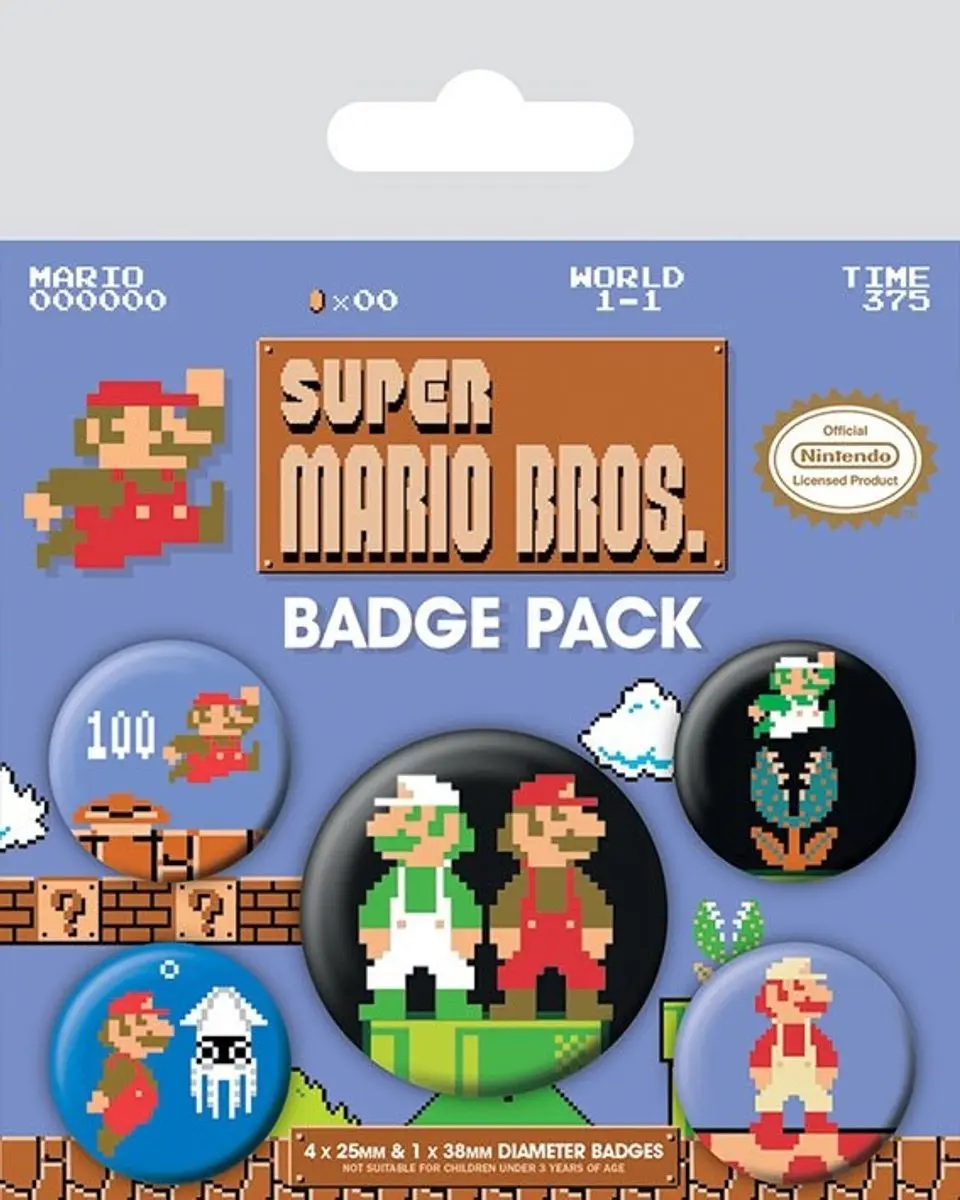 Super Mario Badge Set