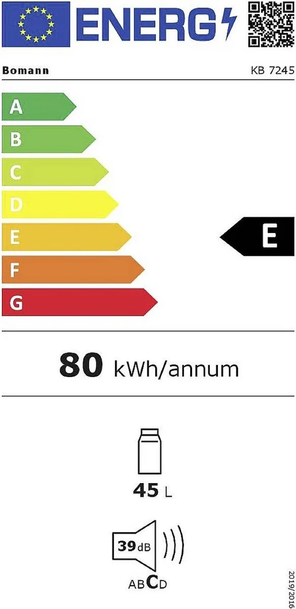 Bomann KB 7245 Koel-Vriescombinatie 45L - Wit