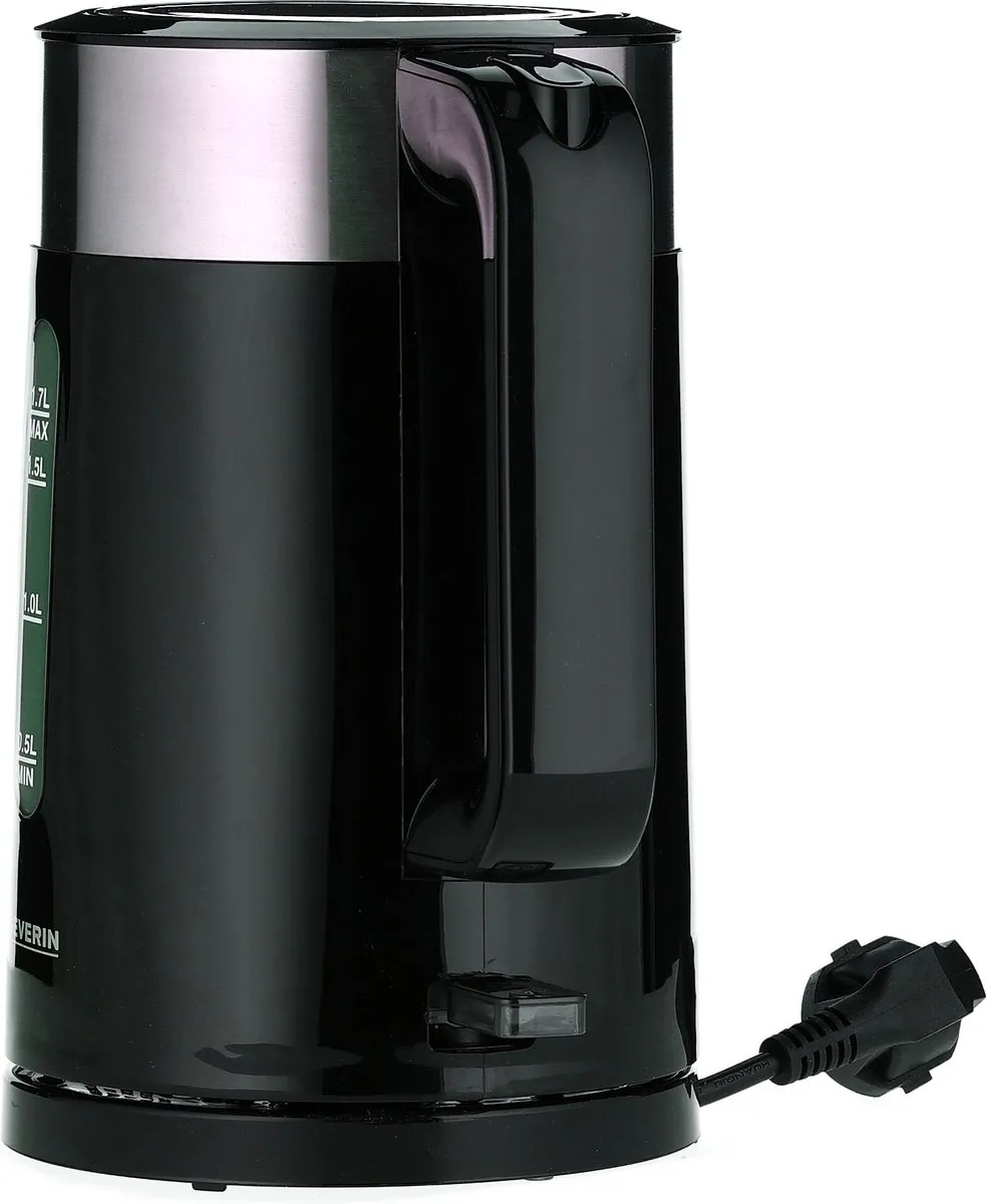 Severin WK 9265 Waterkoker 2200W 1.7L - Zwart/RVS