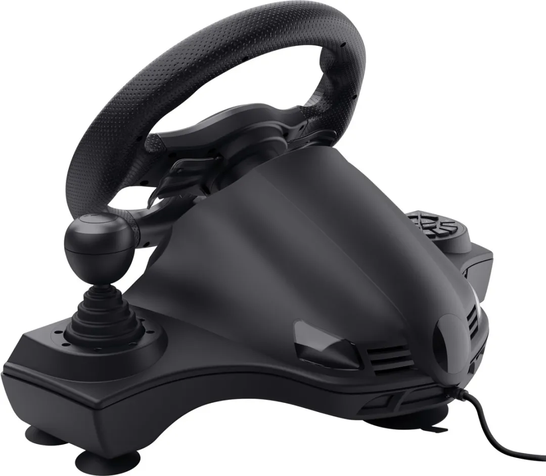 Trust GXT 289 Movi racestuur met trillingsfeedback en pedalen - Voor Xbox Series X/S, Switch en PS4 - Zwart