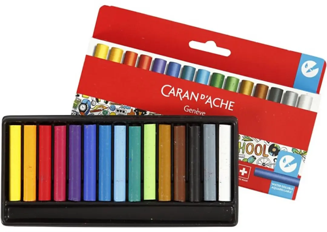 Caran d'Ache waskrijt junior set 15 stuks kleurpotloden creatief.