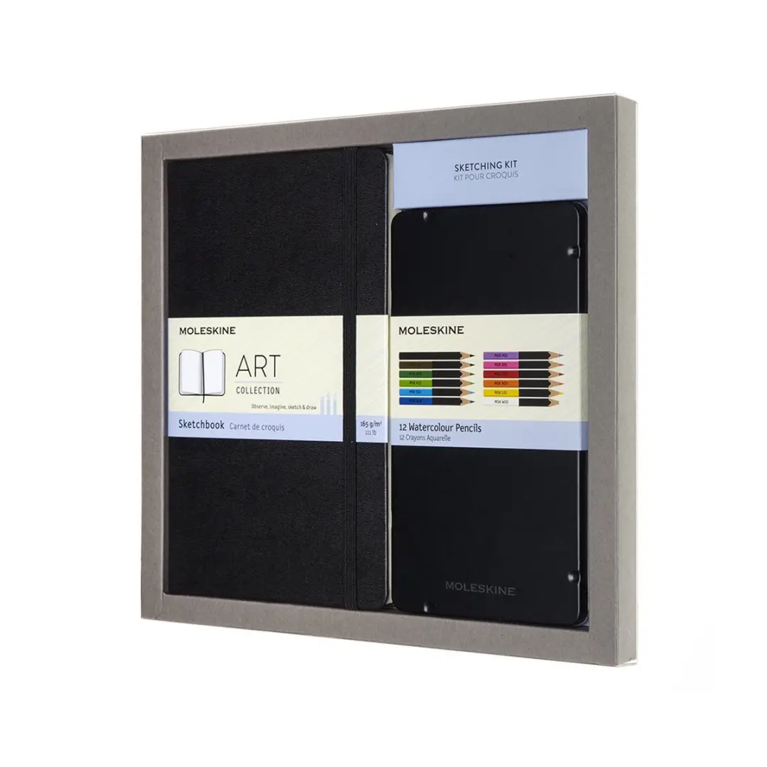 Moleskine Art Bundel (Large Schetsboek + Kleurpotloden)
